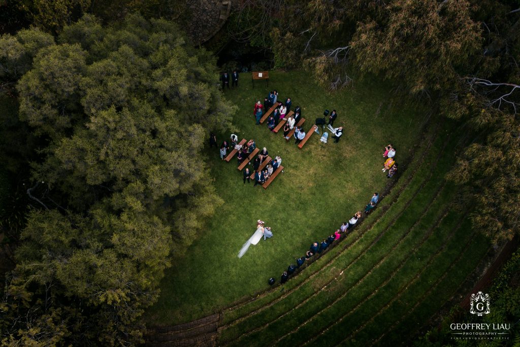 UWA Perth Wedding birds eye view